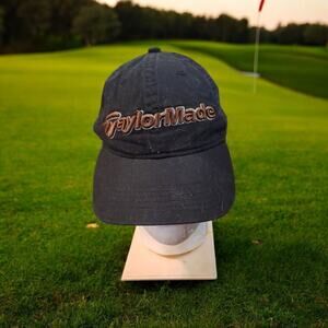 Taylor Made Golf Baseball Hat Black/Brown EST 1979 Adjustable Mens Baseball Hat